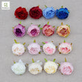 Factory Direct 9cm Artificial Peony White Flower Head for Birthday DIY Wreath Wedding Bar Decoration