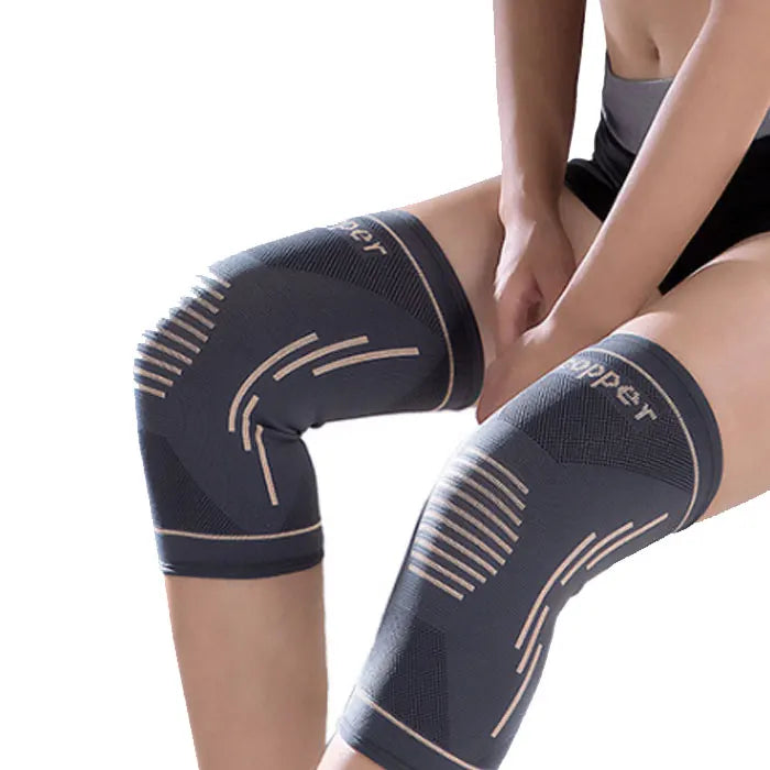 Custom Hot Sale Spandex 3D Knitted Elastic Volleyball Basketball Copper Knee Sleeve