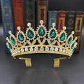 Queen Crown Hair Combs for Bride Baroque Princess Wedding Headwear Alloy Pageant Crown