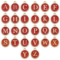 Bracelet Earrings Accessories DIY Alloy Accessories 26 English Letter Double-sided Oil Drop Pendant