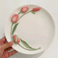 New Design 3D Stereo Tulip Home Wedding Restaurant Plate Bowl Cup Dinnerware Ceramic Plate