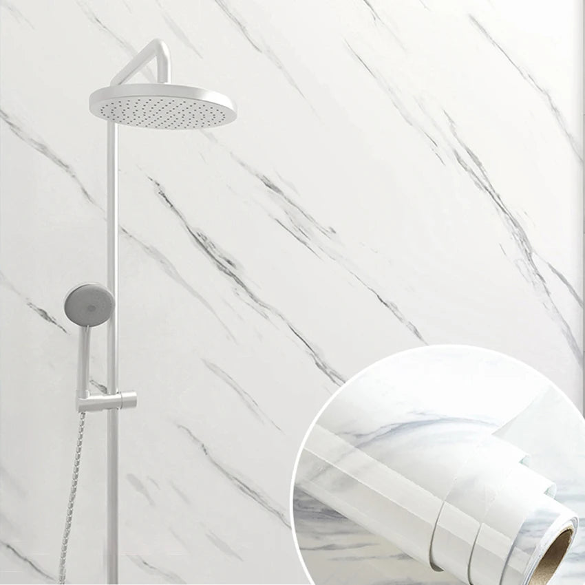 Stocks Wall Paper Waterproof PVC 3D Marble Self Adhesive Wallpaper Roll Contact Paper for the Kitchen Bathroom
