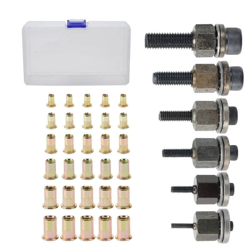 Pneumatic Rivet Tool Iron Nut Thread Pull Head Riveting Nut M3-M10 Multi Size Insert