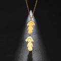 Personalized Custom Name Boy Girl Couple Necklace for Women Stainless Steel Engrave Kids Names Family Friends Jewelry