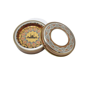 Saffron Packaging Tin Cans for Saffron Round Safran Gold Metal Saffron Tin Can Packaging