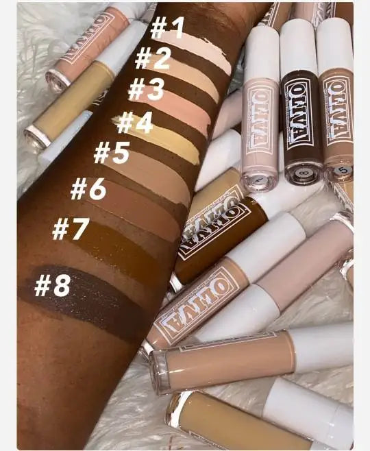 High Definition Natural Face Liquid Concealer Vegan Matte Waterproof Mineral Makeup Private Label Cosmetics Cream Form