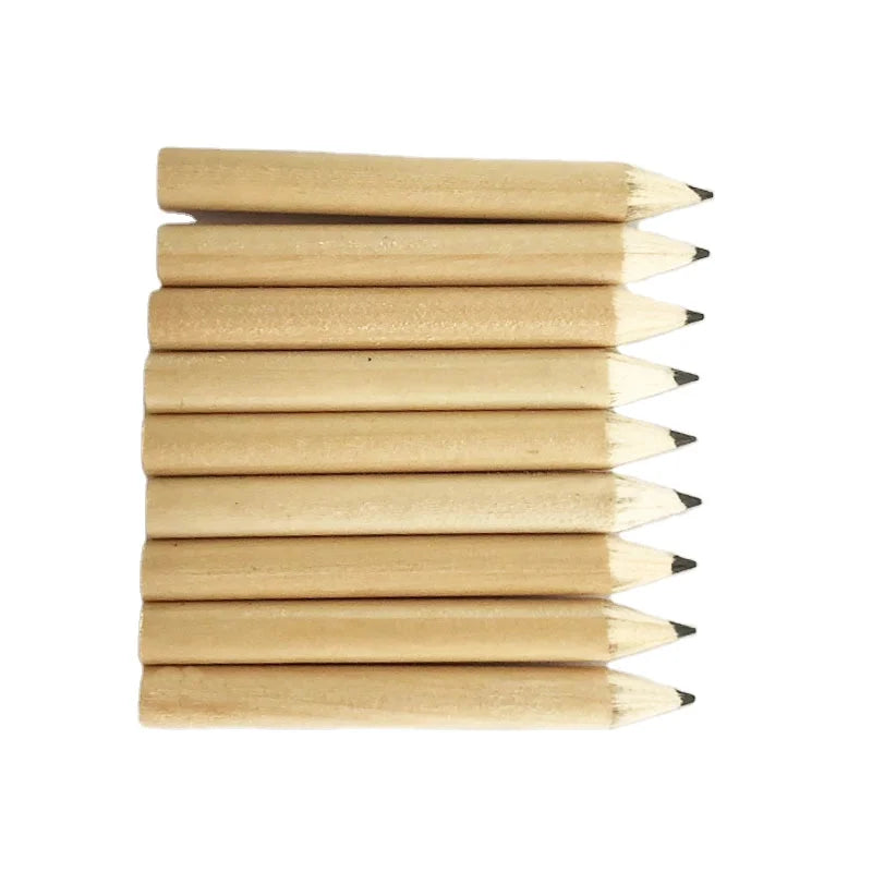 3.5 Inch Mini Natural Wooden Golf HB Lead Writing Pencil for Kids Thick and Cheap for Promotions