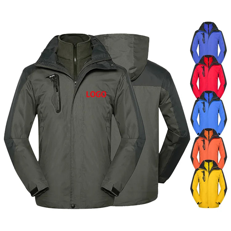 Double Warmth Thick Men's Winter Jackets Sport Climbing Jacket Windproof Breathable Plus Size Jackets