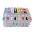 8Colors Refillable Ink Cartridge Without Chip for Epson Surecolor P400 P405 P407 P408 R2000 Inkjet Photo Printer