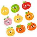 Custom Self Adhesive/iron on  Embroidery Simulation Fruit Coconut  Kiwi Lemon Orange apple Peach Pineapple Patch for Decoration