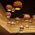 Chinese Paper Honeycomb Pendant Lights Cardboard Personalized Living Room Dining Room Clothing Hanging Lamp Home Decor Luminaire