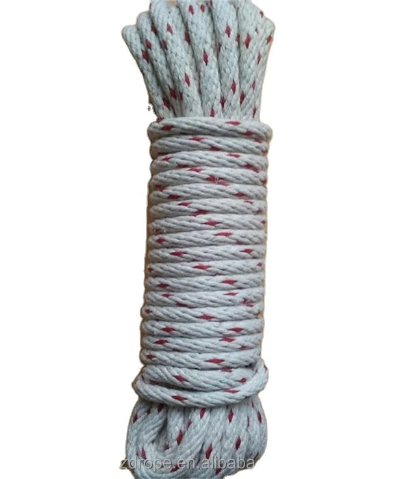 100% Cotton 12 Strand Braided Rope Nature Colour Packaging Rope