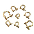 WICKMAN Chinese Wholesale Solid Brass Horseshoe Buckle Gold Plated Eco-friendly Handmade DIY Leather Accessories D Type Copper