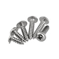 PWA2*5 Stainless Steel Nickel Plated Pan Head Self Tapping Screws with Medium Pointed Tail for Electronic Toy Cars (Inch)