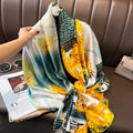 Manufacturer 2023 Latest Design Echarpe Femme Soie Shawl Scarves Wraps Luxury Nature Print Designer Polyester Scarf for Women