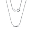 RINNTIN SC06 Wholesale 925 Sterling Silver Necklace Mens 14k 18K Gold Plated Cable Chain