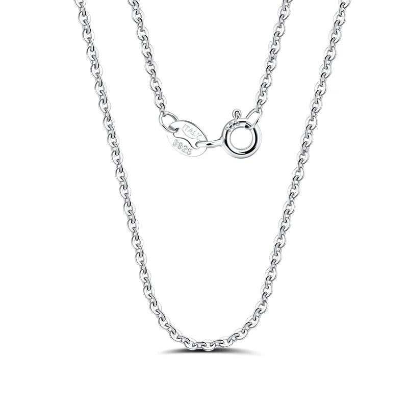 RINNTIN SC06 Wholesale 925 Sterling Silver Necklace Mens 14k 18K Gold Plated Cable Chain
