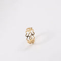 Non Tarnish & Waterproof  Heart Pave Stainless Steel Rings for Women Gold Jewelry
