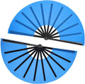 Chinese Kung Fu Tai Chi Fan Black Decoration Fold Hand Fan for Party Favors   Plastic Handle Large Kungfu Fans Big Voice Hand