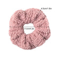 MIO Classic Women Girls Charm Solid Color Bubbles Fluffy Ponytail Holder Plush Hair Scrunchies Warm Volumizer