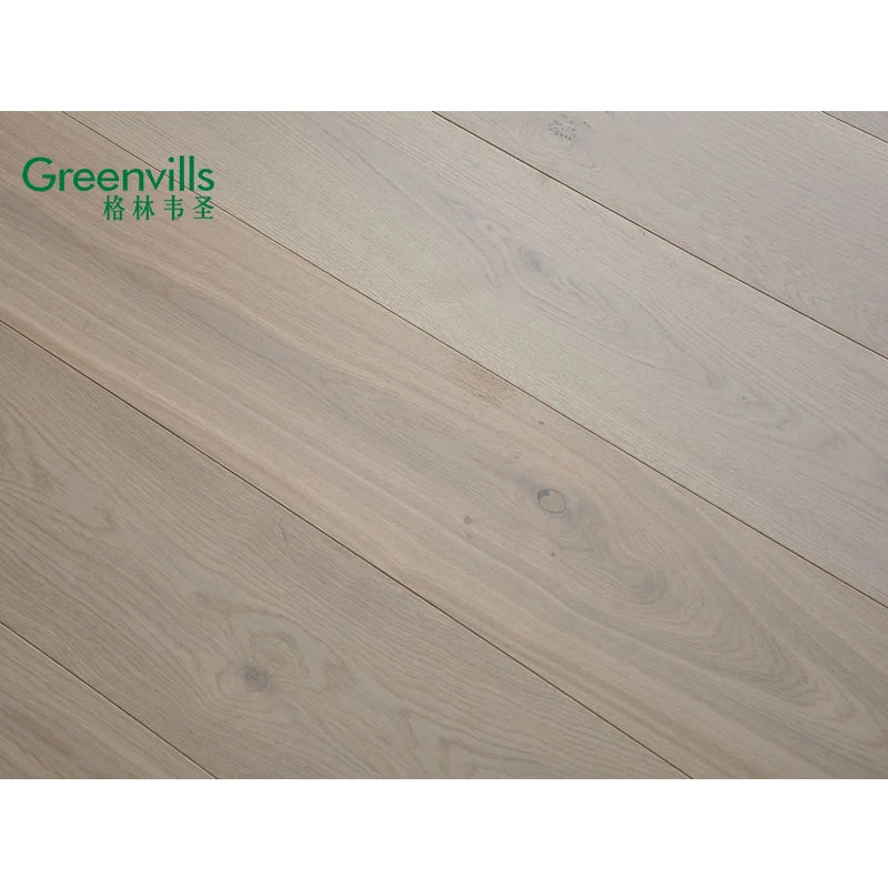 Engineered Dusty Grey Color White Oak Wood Flooring Waterproof Anti-scratch Wood Floor with Free Samples