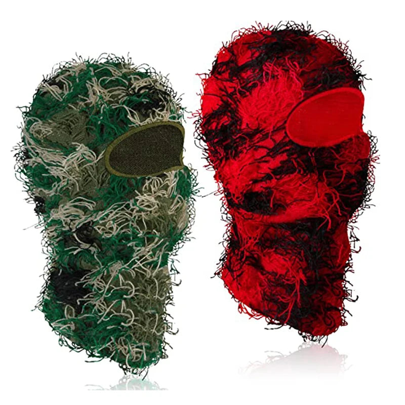 Multicolor Autumn Winter Warm Cycling Motorcycle Black Camo Knitted Balaclava