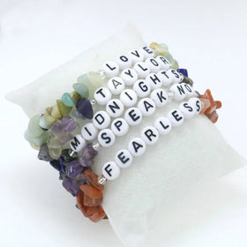 New Nature Stone Bracelet Set Summer Beach Boho Layered Friendship Bracelet Swiftie Set Bracelet for Women Girls