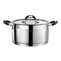 New Stock Modern Design 304 Stainless Steel Cookware 20cm 3.4L Glass Lid Cooking Pot Food Safe for Induction Soup Stocks