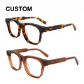 LBA 2024 Vintage Square Trendy Eyewear Retro Handmade BIO Acetate  Optical Glasses Frame Men Women Eyeglasses Custom Logo