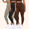 HEXIN Women's Summer High-Waisted Yoga Pants Solid Tummy Control Body Shaping Leggings for Workout Fitness Fashionable Leggings