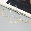 18K Gold & 925 Sterling Silver Plated Luxury Charm Stacking Herringbone Flat Snake Bone Chain Bracelet for Women Fashion Jewelry