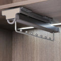 Sliding Clothes Rack Organizer Wardrobe Accessories with Suit Holder and Hanger