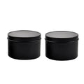High Quality Metal Empty Round Tin Gold & Matte Black & Glossy Silver 4oz 8OZ Candle Jar Cans Scented Making Candle Tin with lid