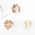 Wholesale Girls Spring Elegant Geometric Jaw Rectangle High Quality Acetate Small Hair Claw Clip