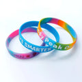 Wholesale Custom Silicone Wristband Keychain Bracelet Lanyard Rubber Bracelet with Custom Logo for Event Use