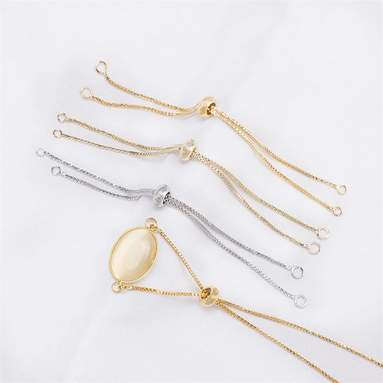Bracelet Preserving Chains Plated Adjustable Fixed Bead Universal Extension Brass Custom MR.GUAN ZJ1017