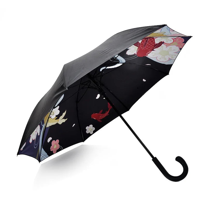 Rain Umbrella Windproof 2 Layer Umbrella Custom Umbrella Double Sided Print
