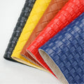 Wholesale Woven Pattern Embossed PU Synthetic Faux Leather for Upholstery Furniture Sofa Chair Car Seat Decoration