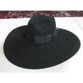 R123 Classical 100% Wool Western Hat Large Brim 17CM  Hat Stage Fashion Hat Jazz Cap