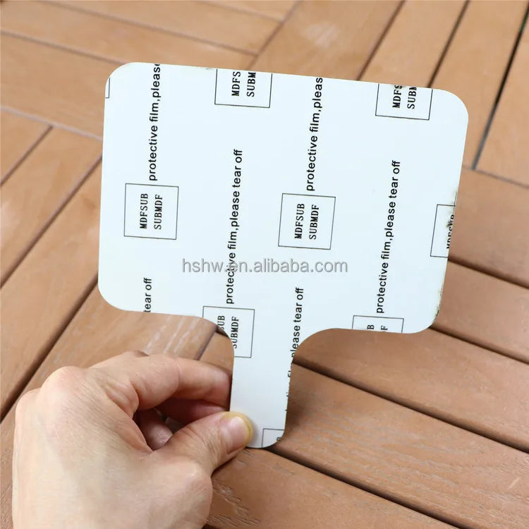 MDFSUB in Stock Graduation Wood Frame Church Fan Wedding Sublimation Paddle Fan Graduation Blanks Sublimation Paddle Fans