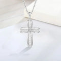 Vintage Gothic Cross Pendant Necklace 925 Sterling Silver Cool Street Style Necklace for Men Women Wholesale Neck Jewelry