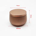 RTS Rose Gold Big Belly Can Frosted Ointment Candle Storage Tinplate Metal Packaging Tin Box Recycled for Chewing Gum Sandwich