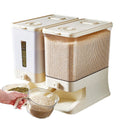 10kg Rice Container Dispenser Modern Rice Storage Boxes Kitchen Automatic Rice Cereal Dispenser PET+PP Material Detachable