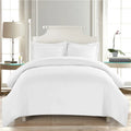 High Quality European Classic Plain White Fluffy Soft Sanding Knitted Comforters Duvet Cover Sets