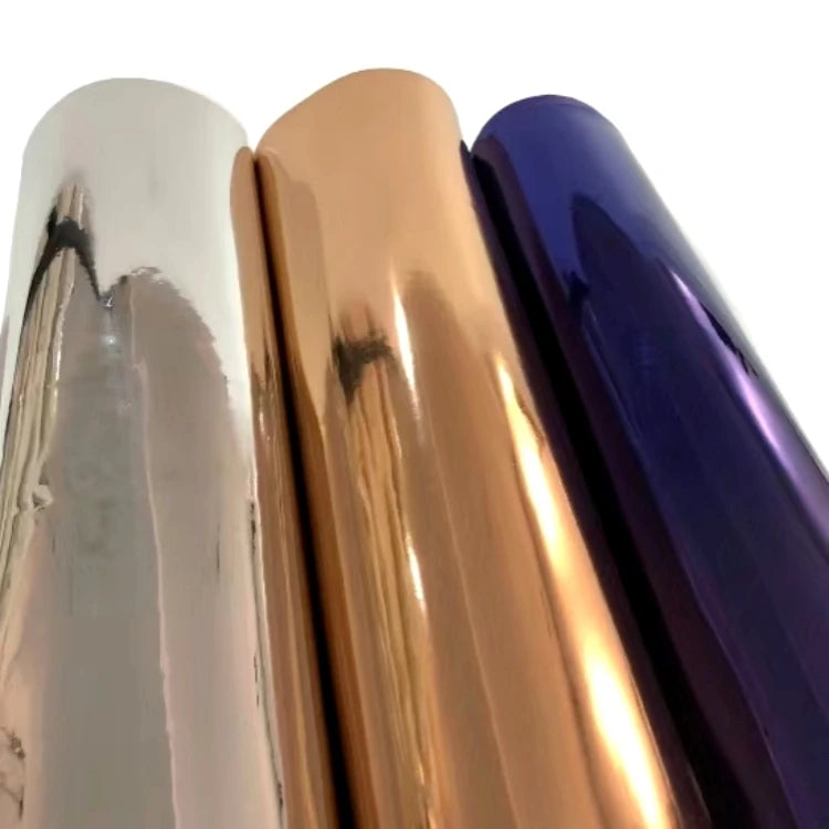 Shiny Holographic Synthetic PU Faux Mirror Leather Waterproof Metal Leather Bags Bows Furniture Chairs Upholstery Luggage Craft
