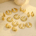 Newest Gold Earrings Jewelry for Women Mixed Bulk Fashion Stainless Steel Pvd Earrings Designs Set