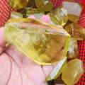High Quality Hand Carved Citrine Quartz Crystal Freeform Tumbled Stone Healing Cube for Home Decoration