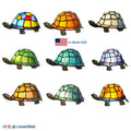 USA in Stock Tiffany Tortoise Night Light Stained Glass Decor Table Lamp for Children's Living Room Bedside Lamp with Bed Decor