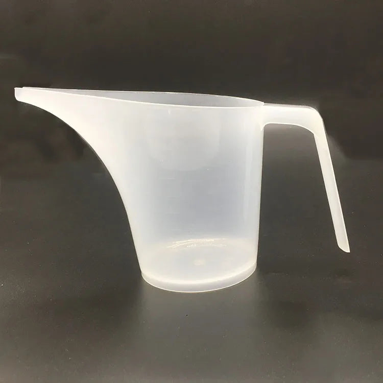 Early Riser 1000ml Transparent Plastic Measuring Cup with Handle & Spout - Ideal for Kitchen and Lab Use