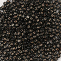 Mixed Pack of 7*4mm Flat round Black Acrylic Rose Gold Letter Alphabet Beads for DIY Bracelets & Necklaces